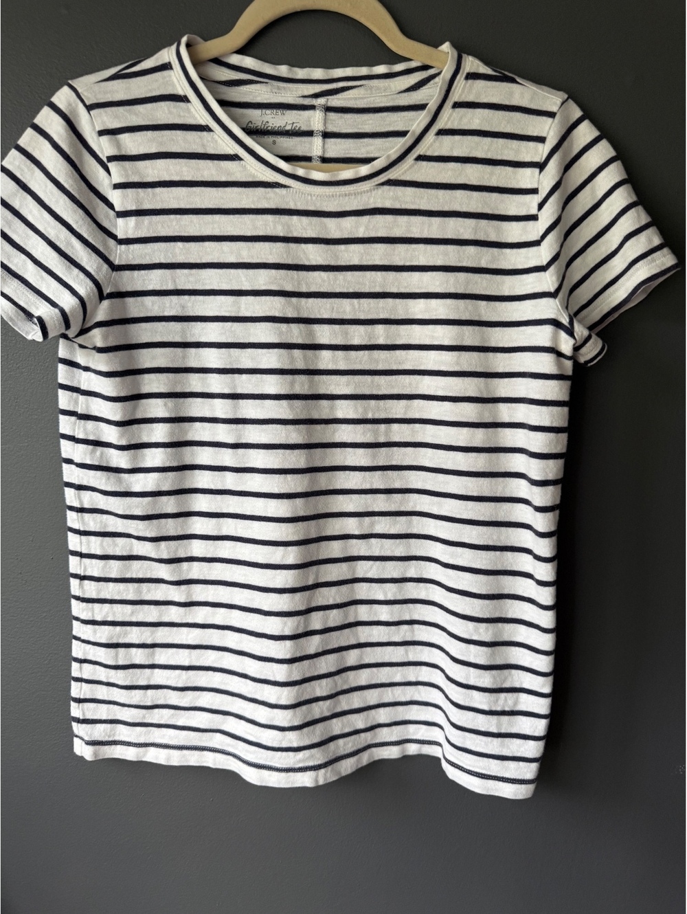 J.Crew Girlfriend Tee Striped Short Sleeve T-Shirt Size Small